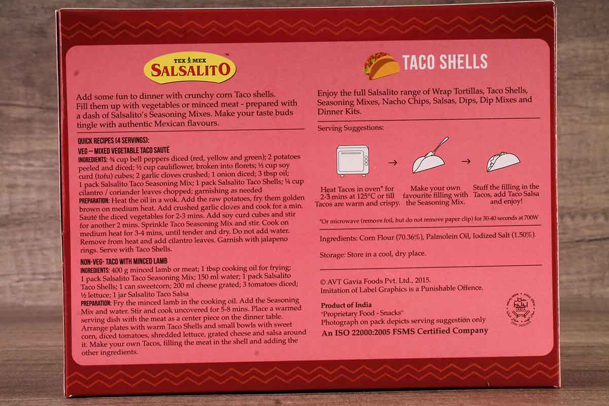 Tex Mex Taco Shells 150 Gm