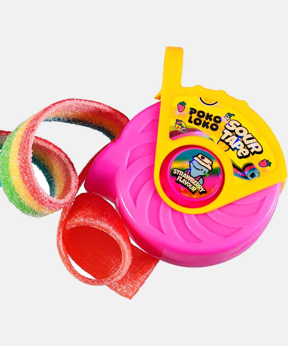Poko Loko Sour Tape Strawberry Candy 25 Gm