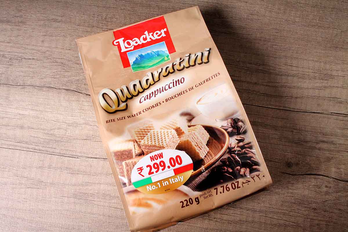 Loacker Cappuccino Wafer Cookies 220 Gm