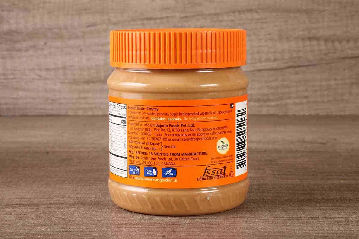American Garden Peanut Butter Creamy 340 Gm