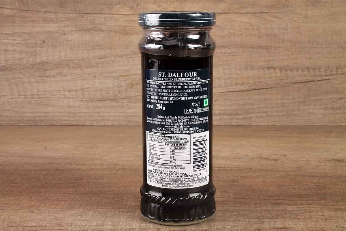 St Dalfour Wild Blueberry Jam 284 Gm