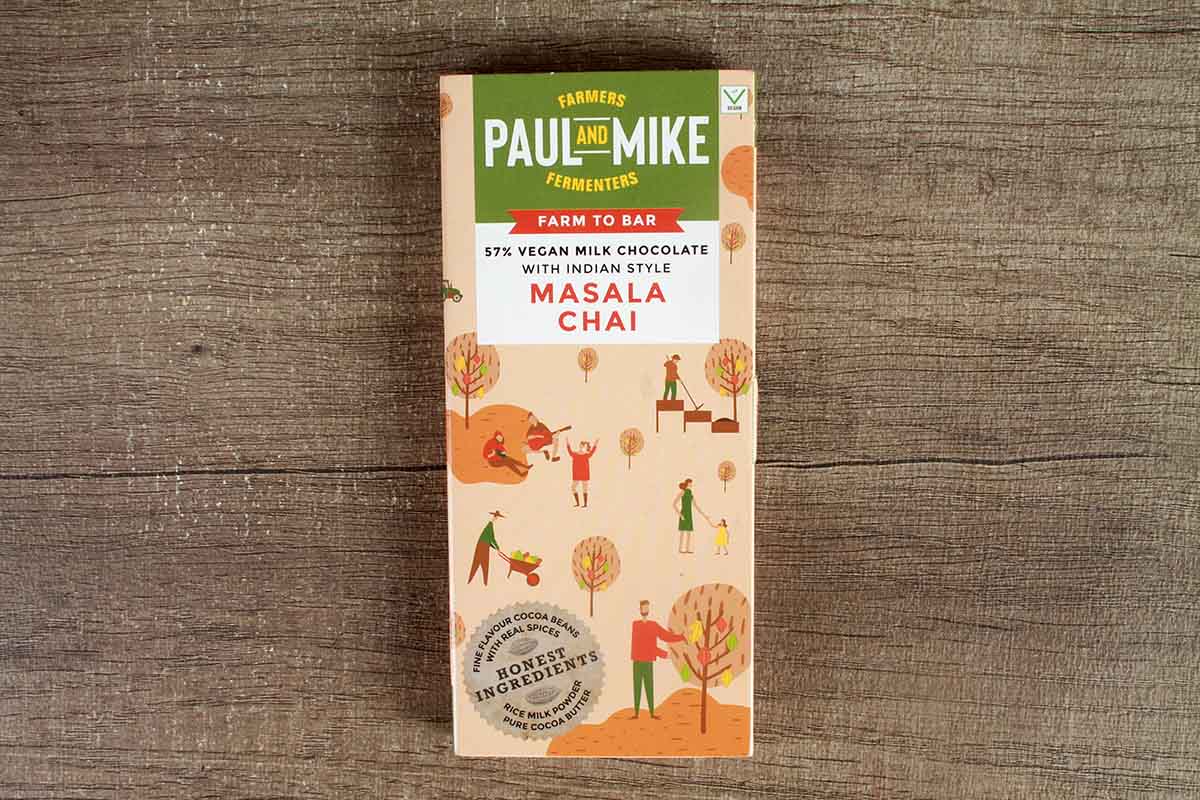 Paul And Mike 57% Milk Chocolate With Indian Style Masala Chai 68 Gm