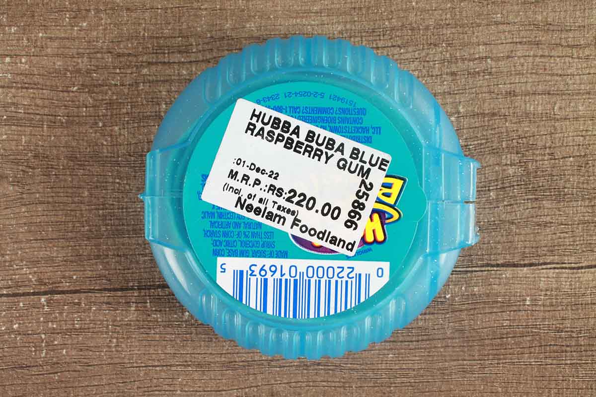 Hubba Bubba Bubble Tapo Sour Blue Raspberry Bubble Gum 56.7 Gm
