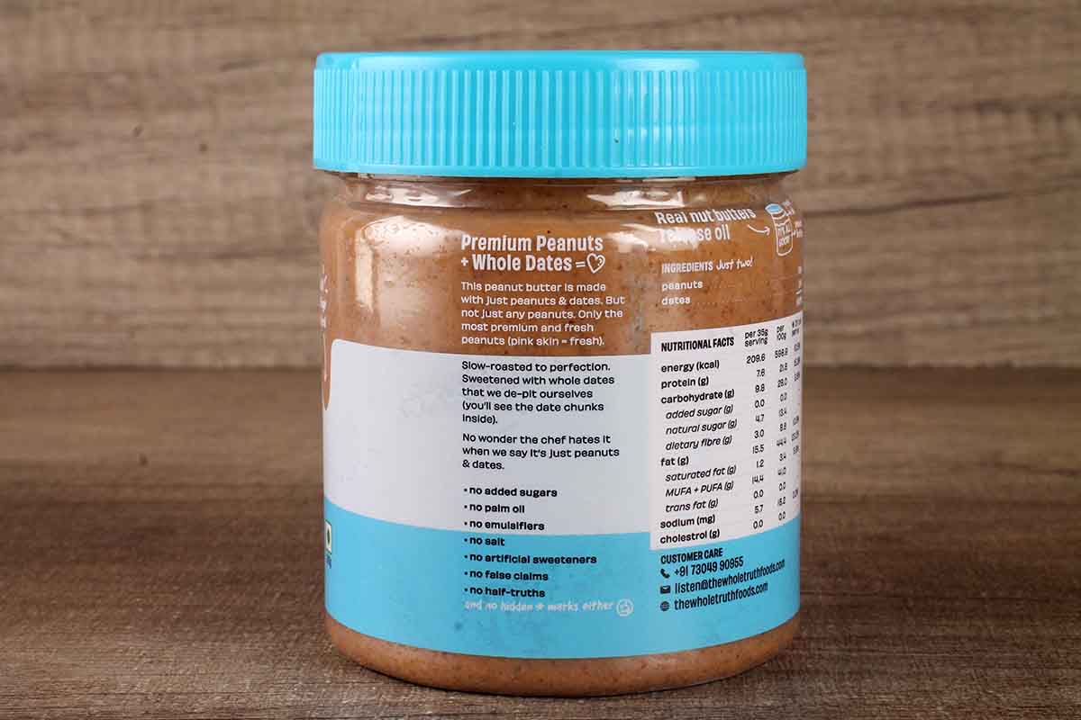 The Whole Truth Peanut Butter With Dates Creamy 325 Gm