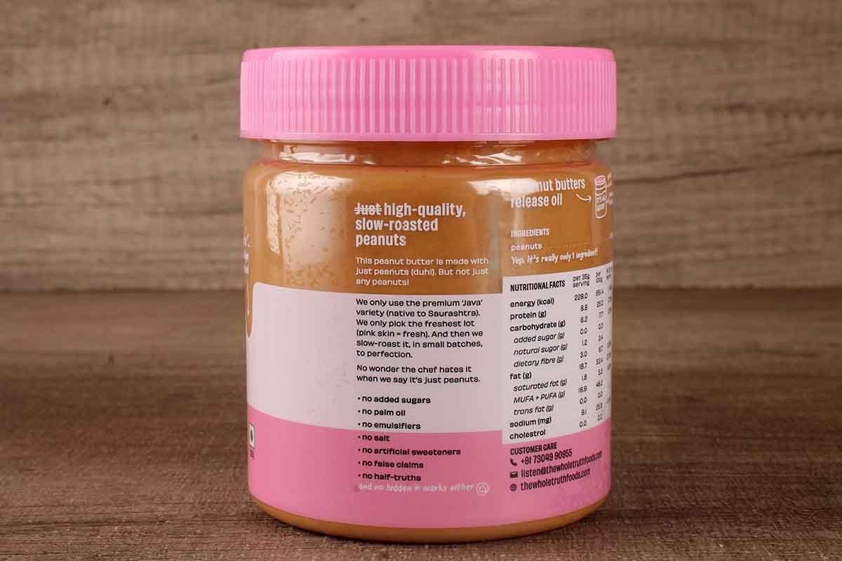 The Whole Truth Unsweetened Peanut Butter Creamy 325 Gm