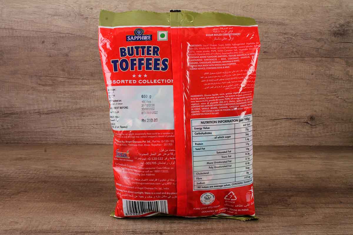 Sapphire Butter Toffees Assorted 650 Gm