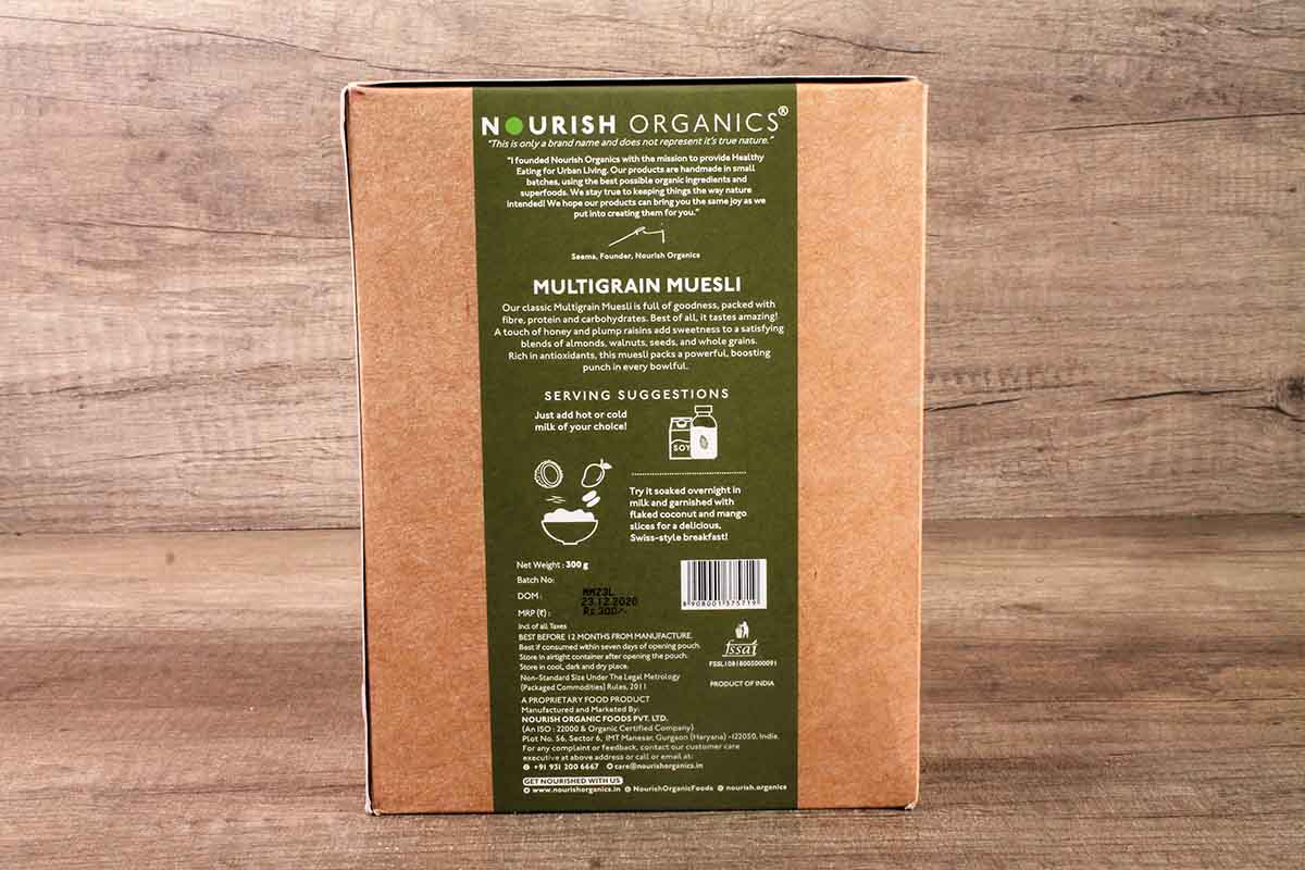 Nourish Organic Multigrain Muesli 300 Gm