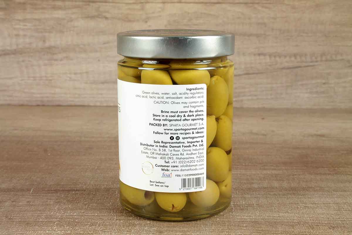 Sparta Gourmet Pitted Green Olives 580 Gm