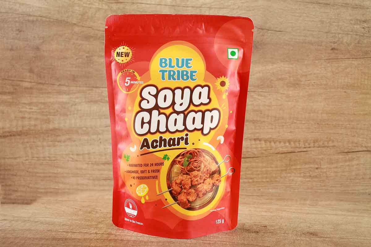 Blue Tribe Soya Chaap Achari 250 Gm