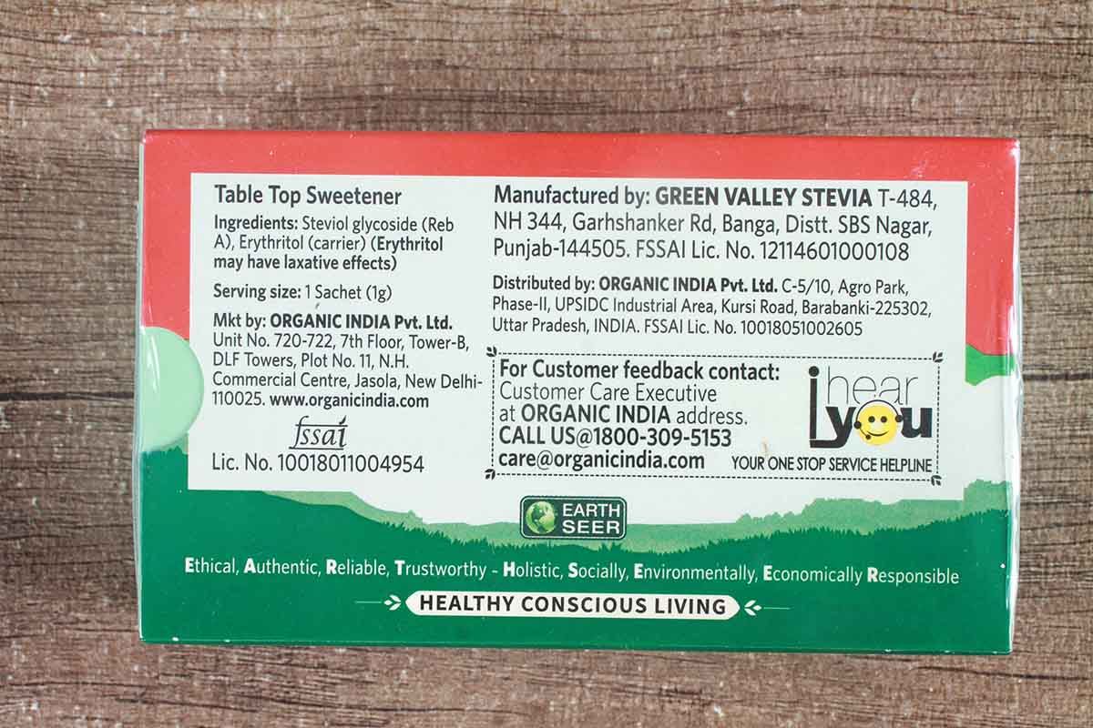 Organic India Natural Sweetener Stevia 25 Gm