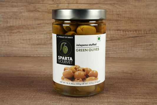Sparta Gourmet Green Olives Jalapeno Stuffed 310 Gm