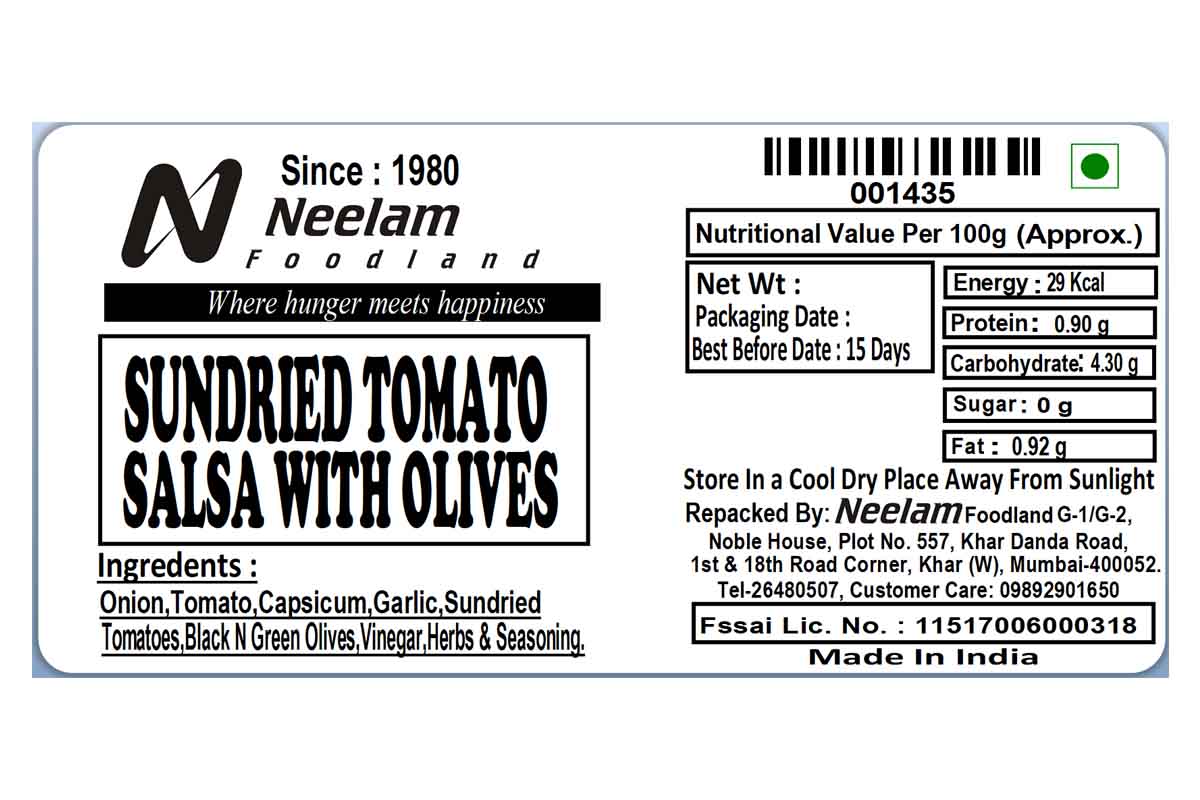 Sundried Tomato Salsa Olives 180 Gm
