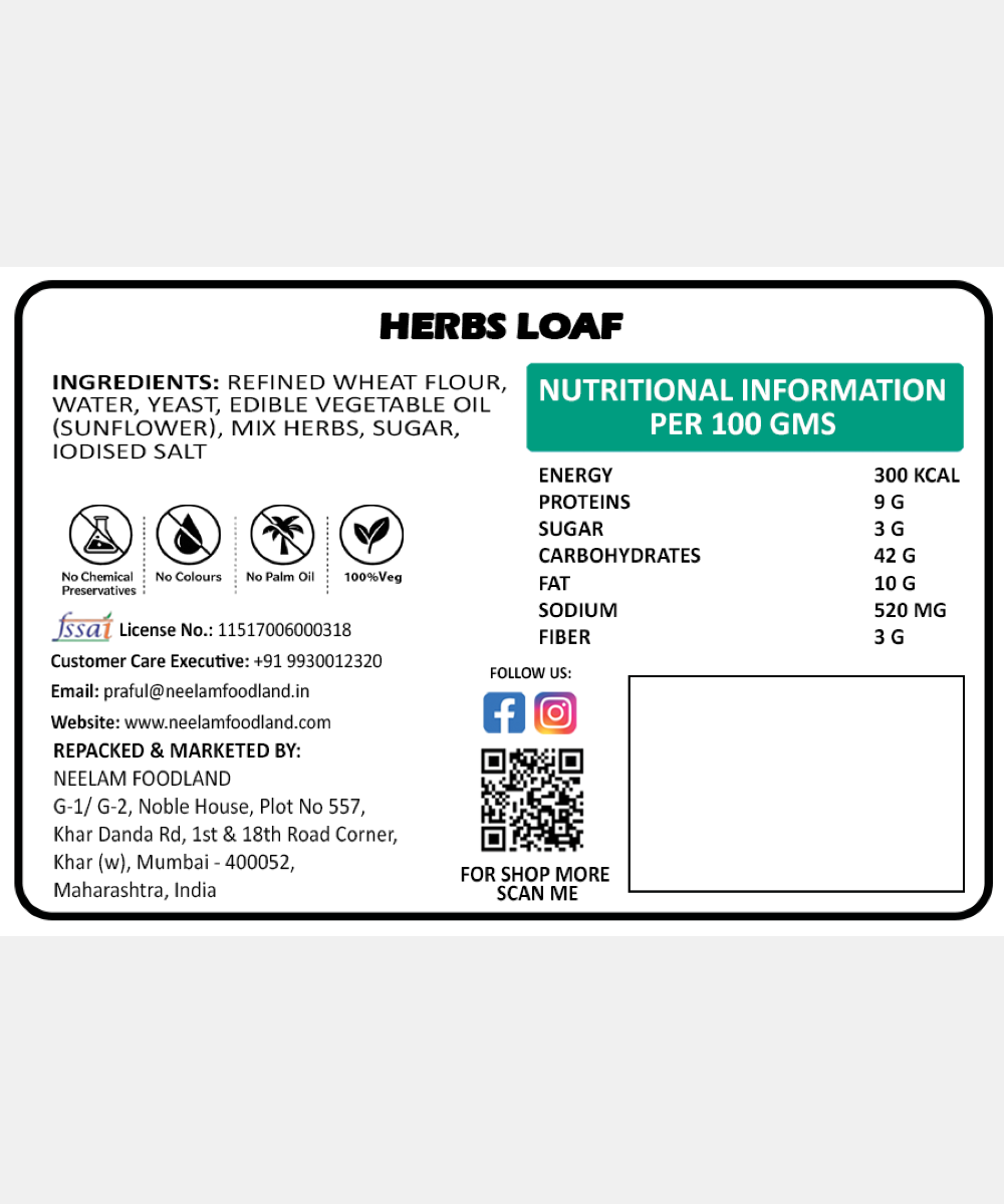 Herbs Loaf 250 Gm