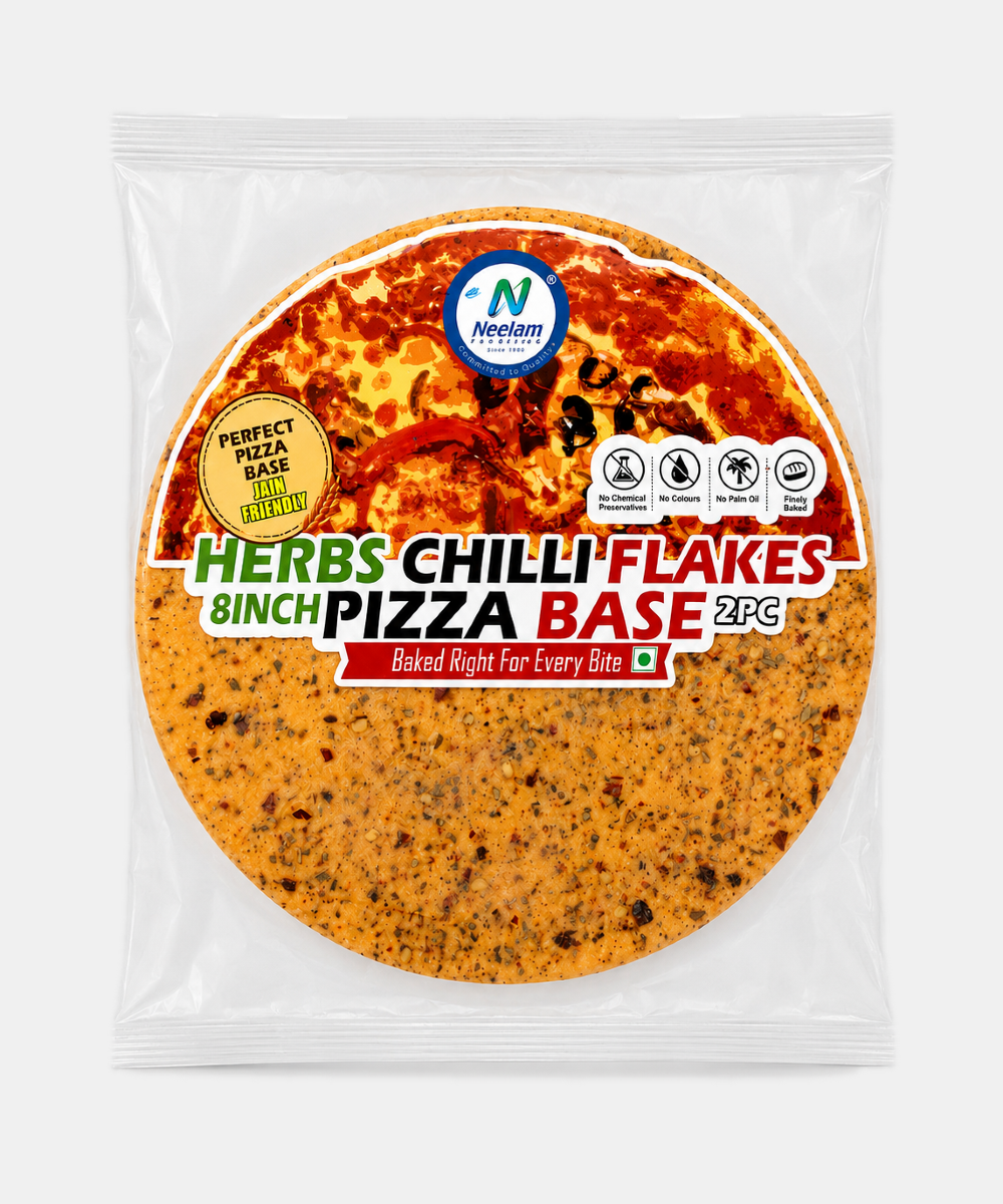 Whole Wheat Herbs Chilli Flakes Pizza Base 2 Piece