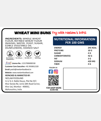 Wheat Mini Bun 9 Pc