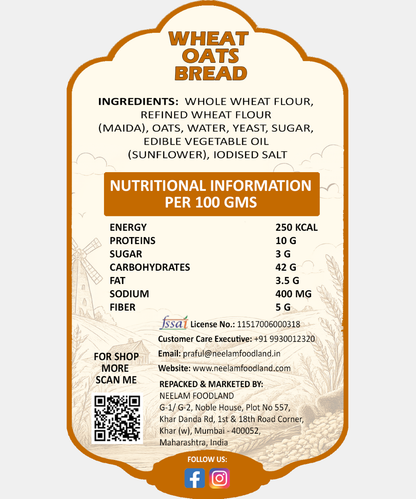 Wheat Oat Bread 400 Gm