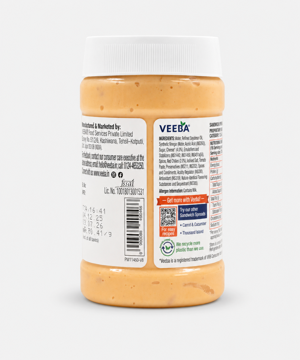 Veeba Cheese & Chilli Snadwich Spread 250 Gm
