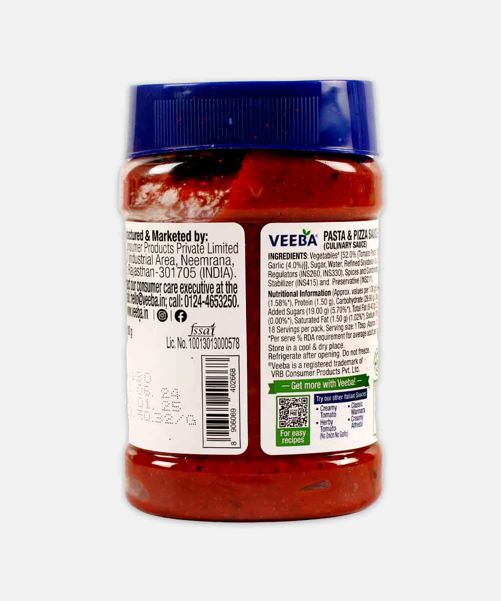 Veeba Pizza & Pasta Sauce 280 Gm