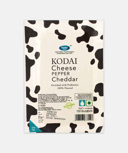 Kodai Pepper Cheddar Cheese 200 Gm