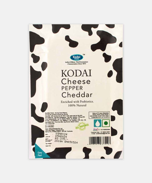 Kodai Pepper Cheddar Cheese 200 Gm