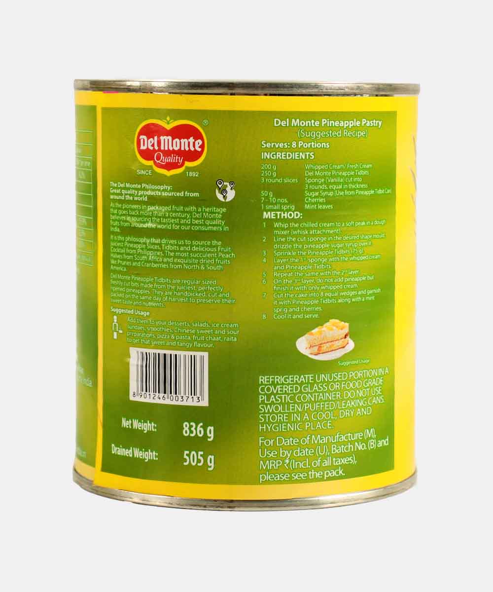 Del Monte Pineapple Tidbits 836 Gm