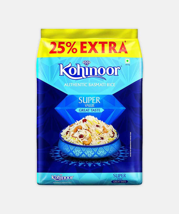 KOHINOOR SUPER VALUE BASMATI RICE 1.25