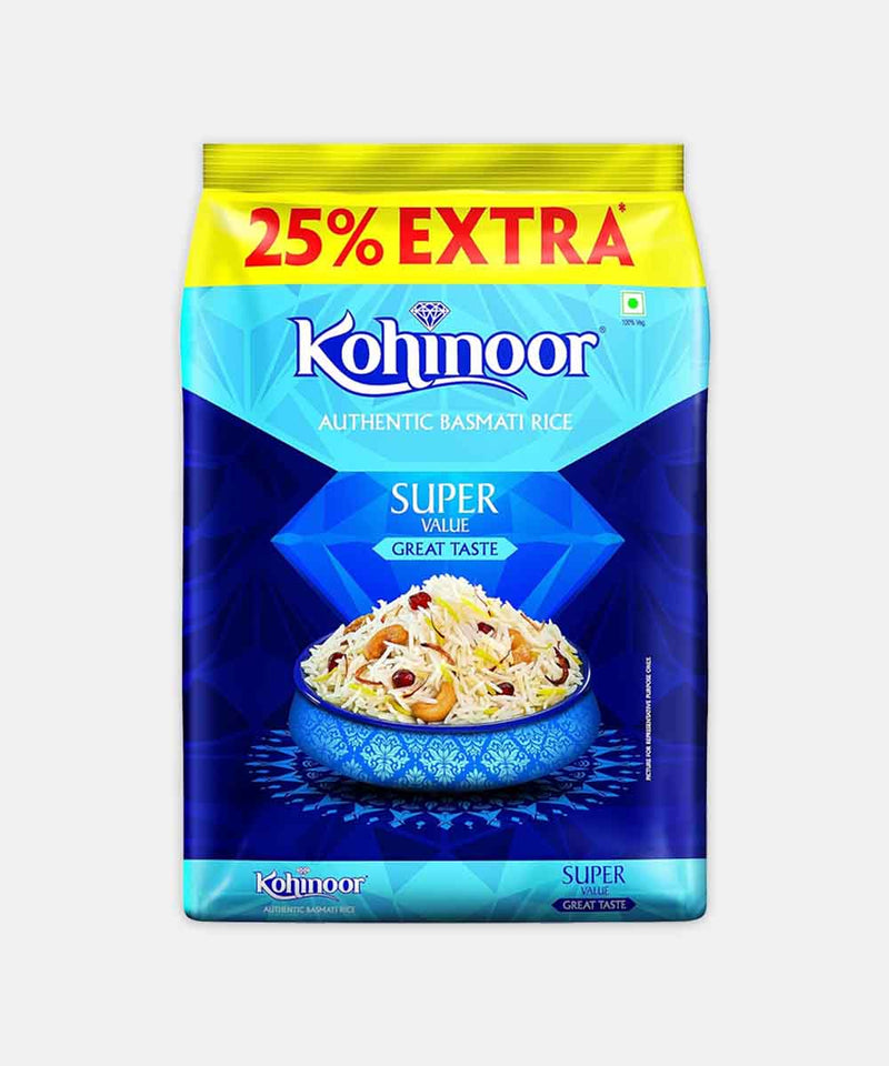 KOHINOOR SUPER VALUE BASMATI RICE 1.25