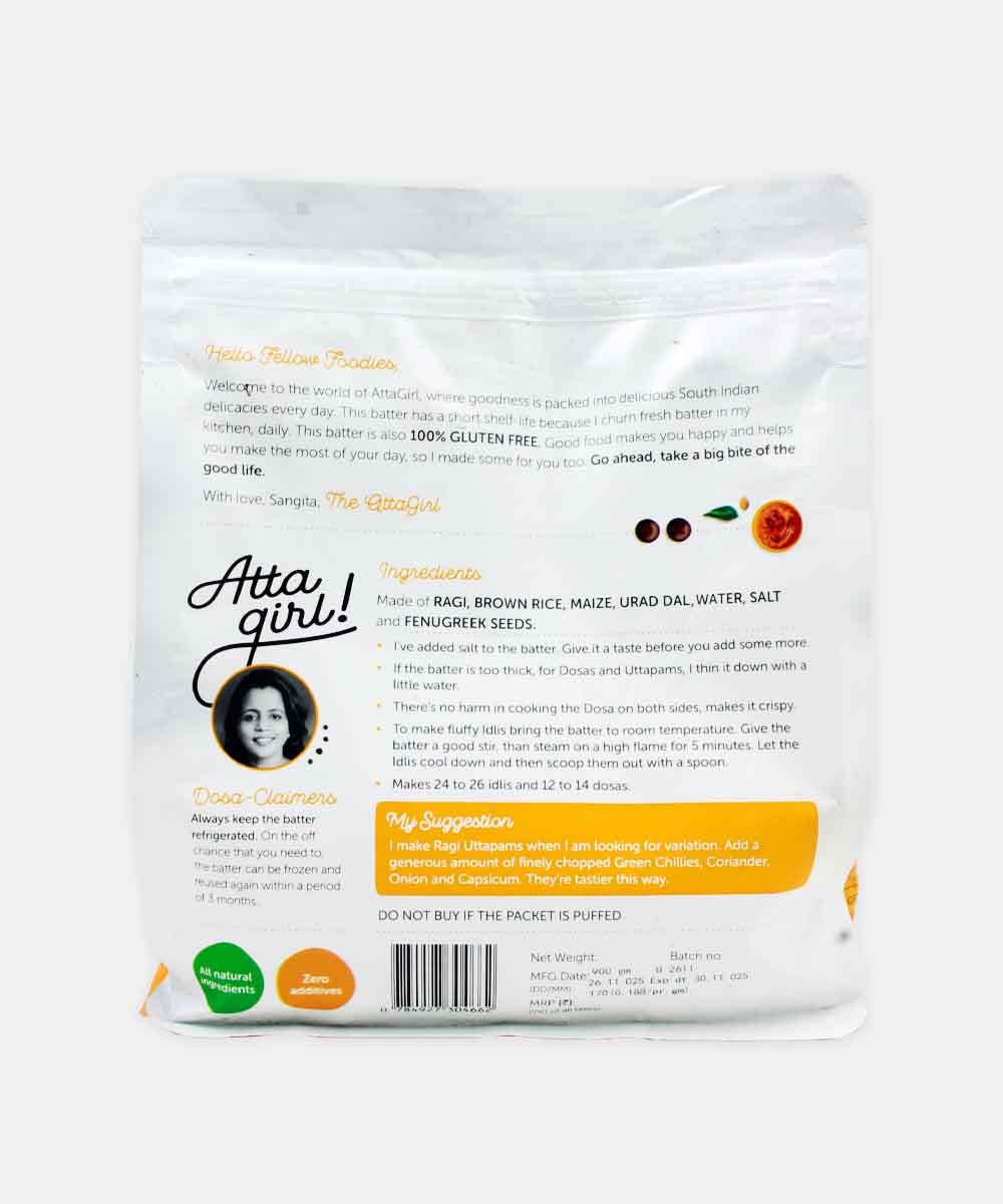 Attagirl Ragi Batter 900 Gm