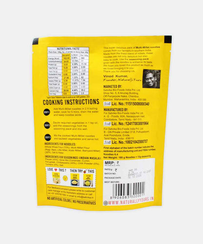 Naturally Yours Multi Millet Noodles 180 Gm