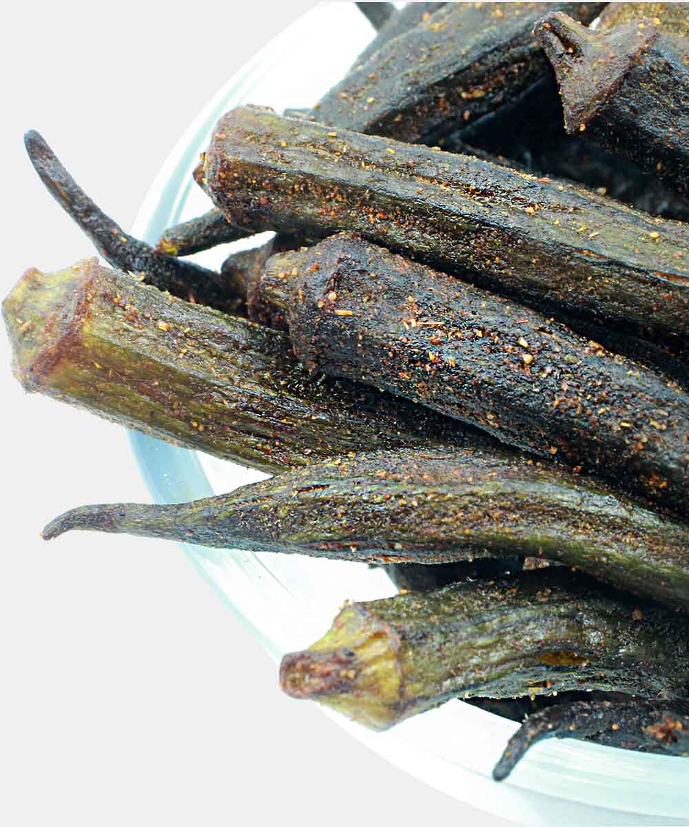 Vacuum Fried Masala Okra Chips 100 Gm