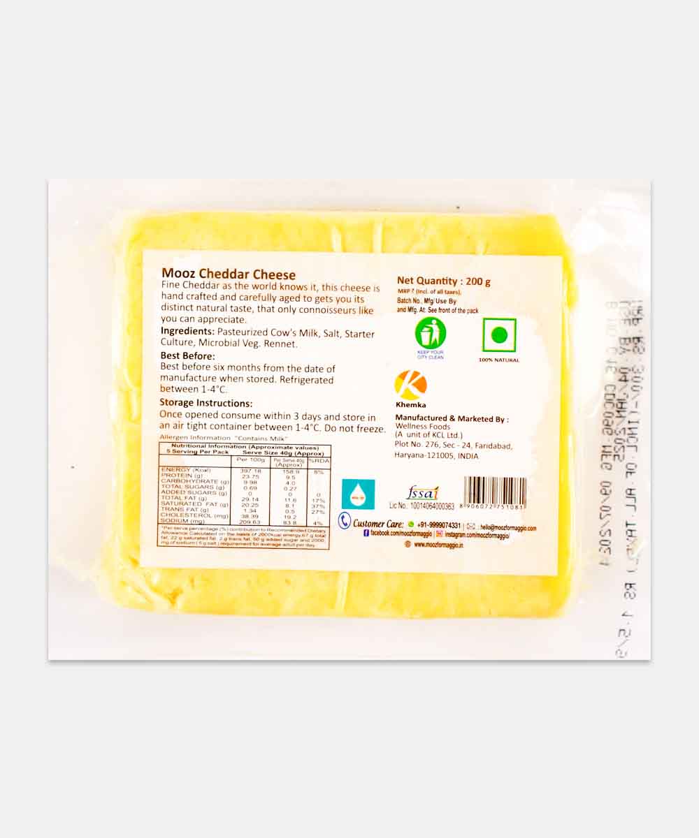 Mooz Cheddar Cheese 200 Gm