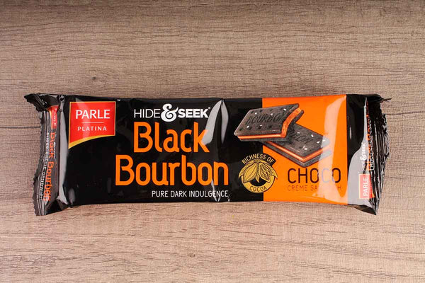 parle hide & seek black bourbon choco creme biscuits 100 gm