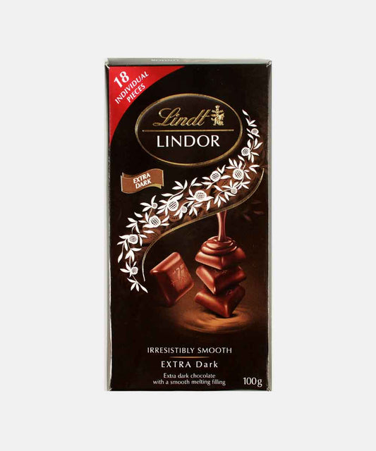 Lindt Lindor Extra Dark Chocolate 100 Gm