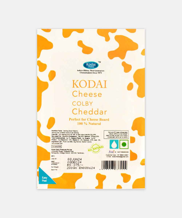 KODAI COLBY CHEDDAR CHEESE 200 GM