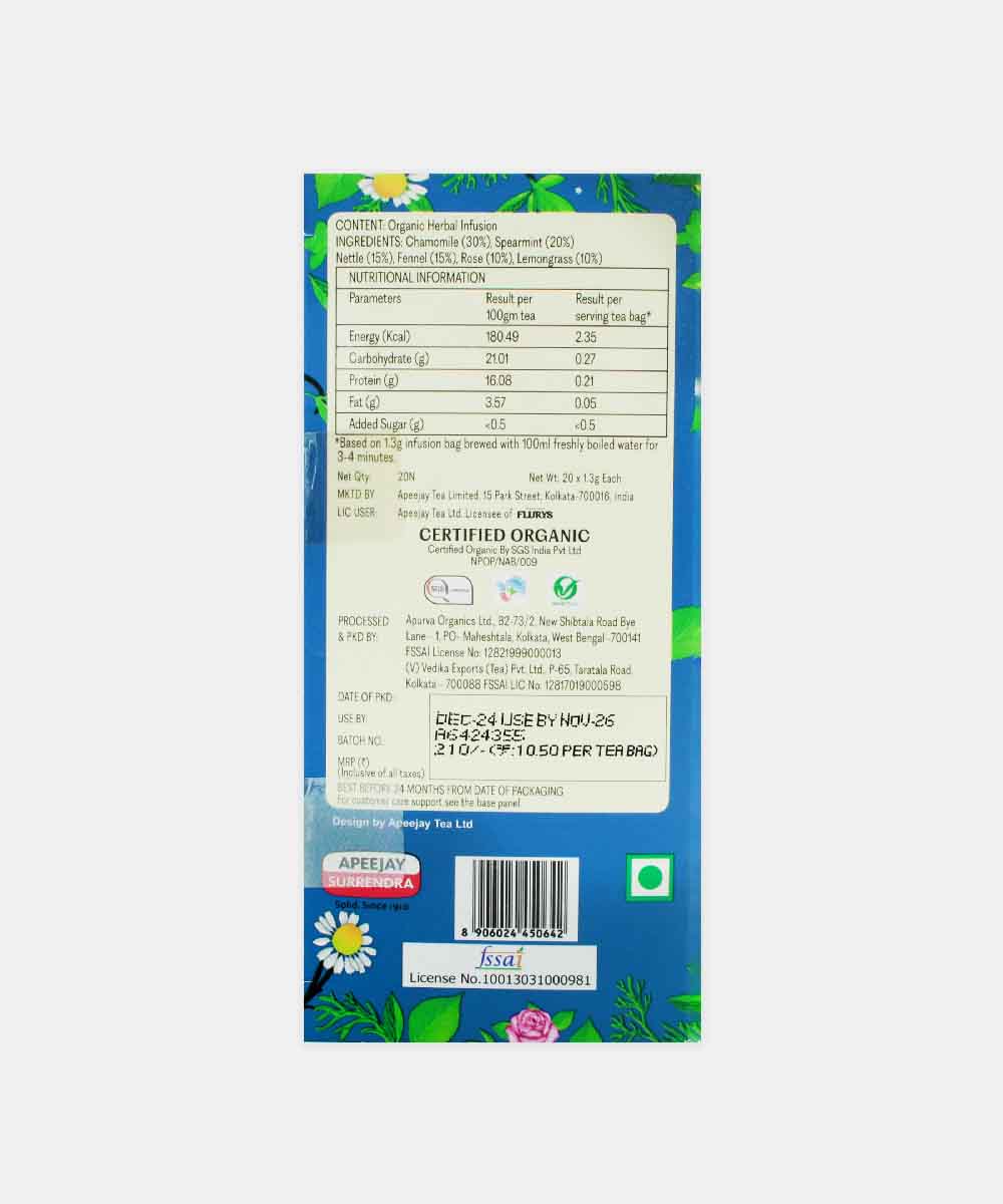 Flurys Organic Night Time Tea 20 Bag