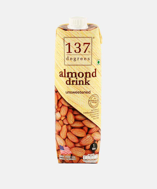 137 Degrees Real Almond Milk Unsweetened 1 Ltr
