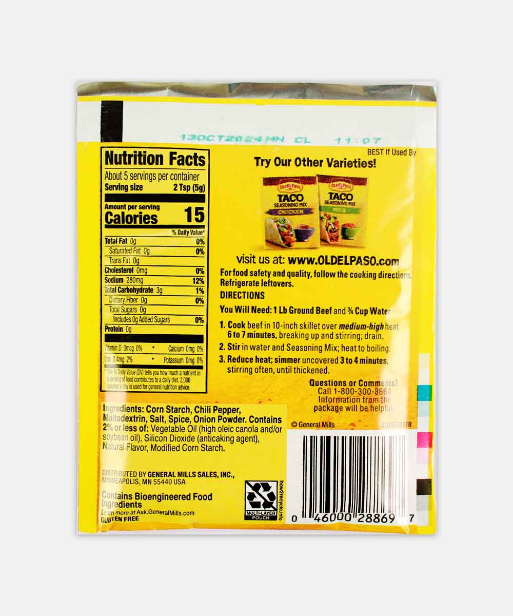 Old Elpaso Taco Original Seasoning 28 Gm