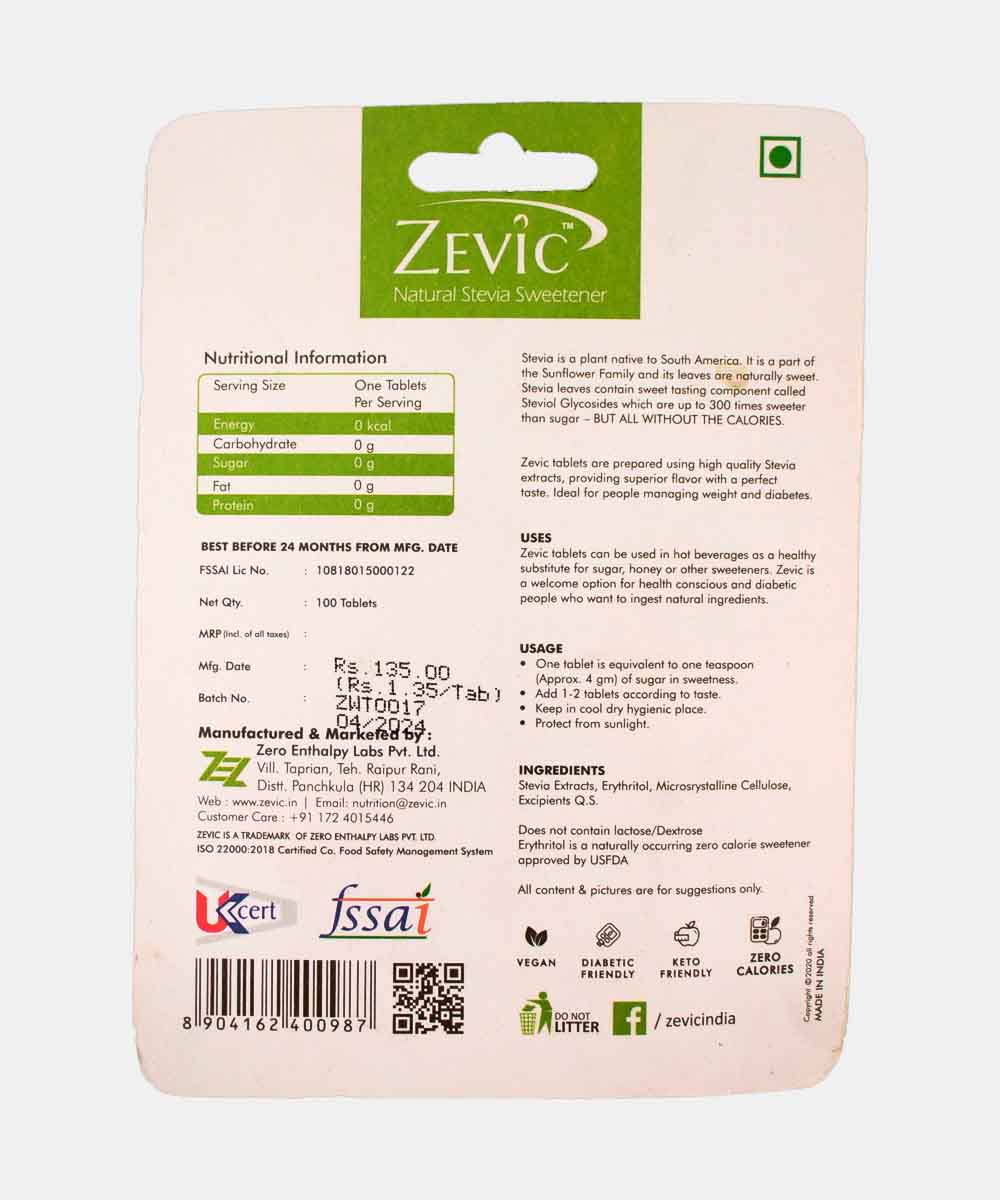 Zevic Stevia Tablets 100
