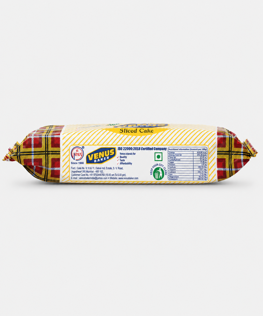 Venus Bekar Vegetarian Rich Nut Plum Sliced Cake 200 Gm
