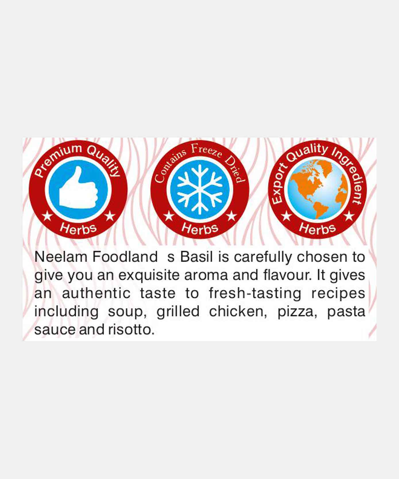 Freeze Dried Basil Herb 12 Gm