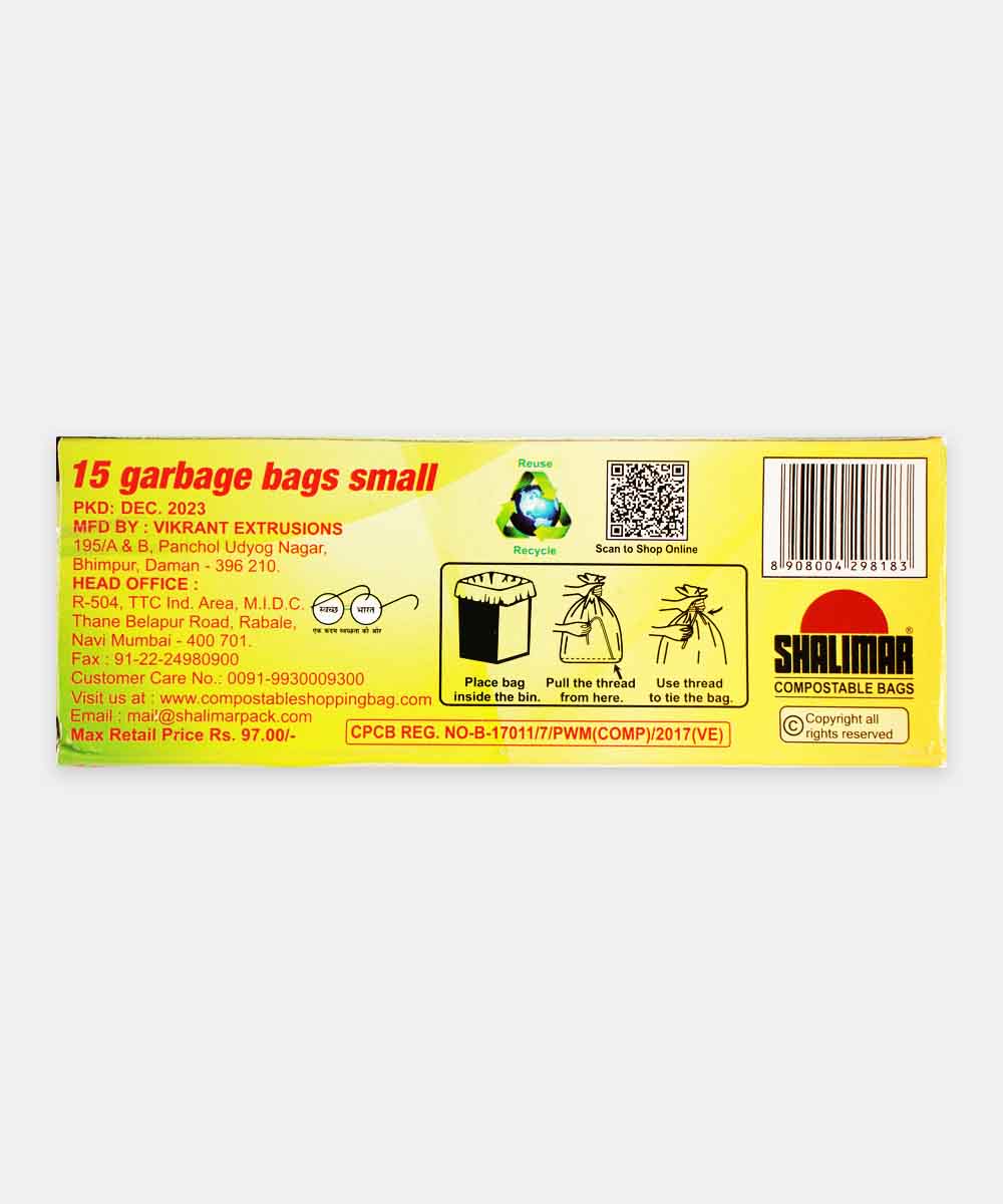 Shalimar Eco S Garbage Bag 15 Pc