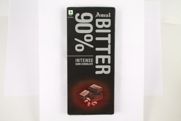 AMUL BITTER 90% INTENSE DARK CHOCOLATE 150 GM