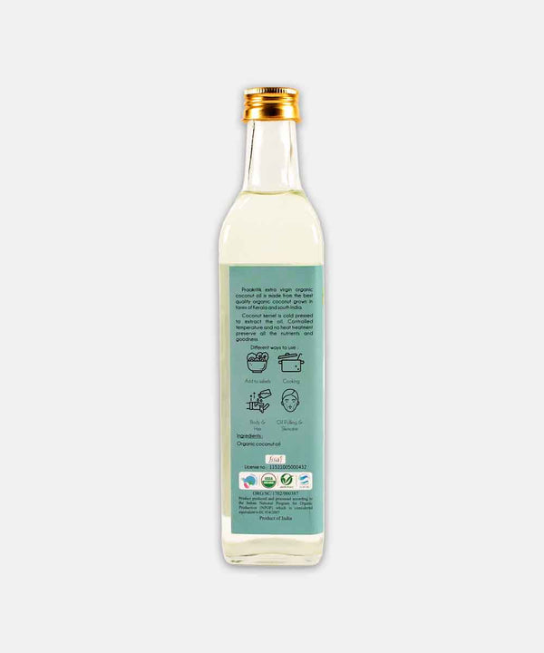 PRAAKRITIK RAW EXTRA VARGIN COCONUT OIL 500 ML