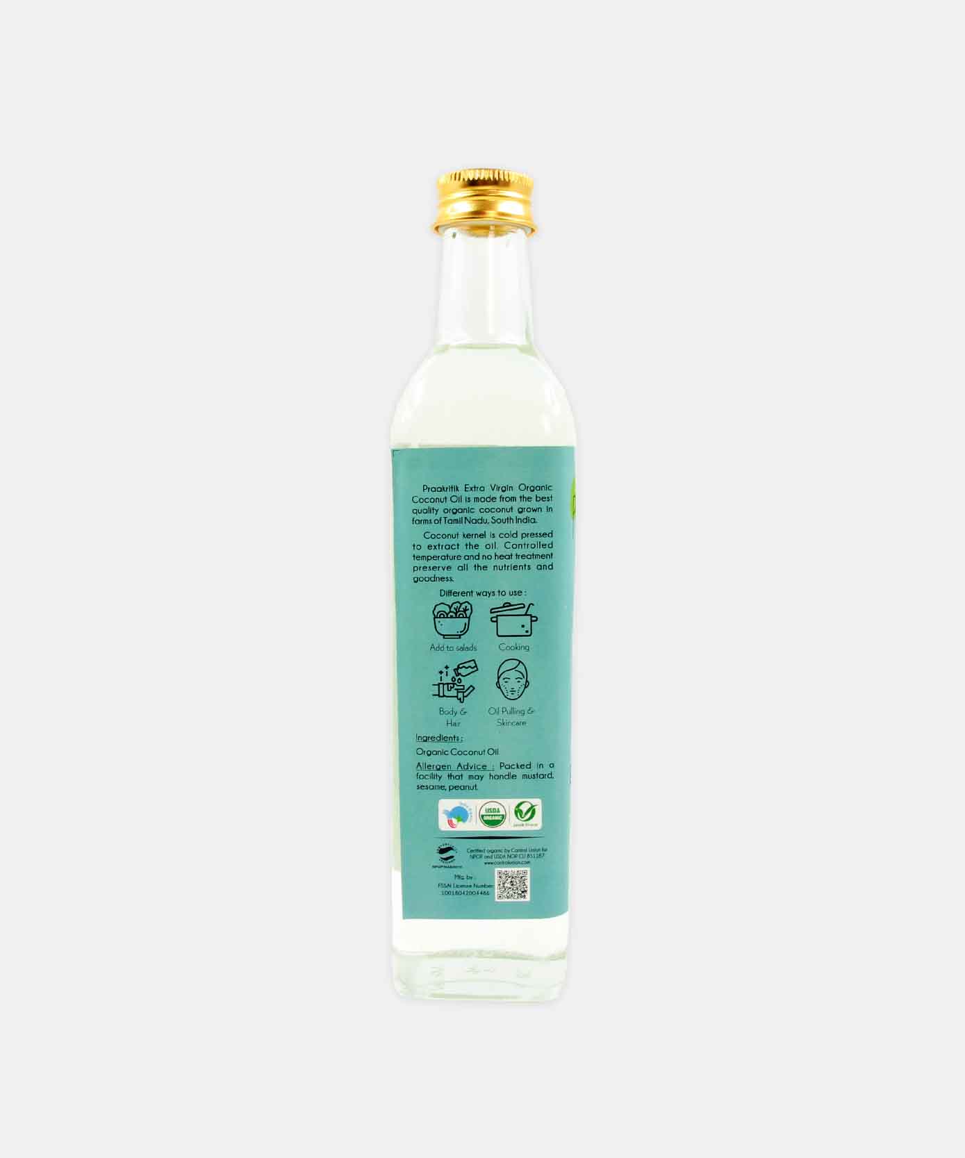 Praakritik Organic Extra Vargin Coconut Oil 500 Ml