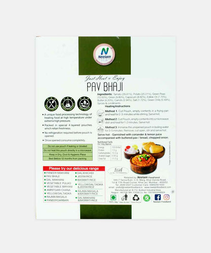 Neelam Pav Bhaji Heat & Eat 285 Gm