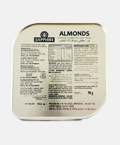 Sapphire Almonds Chocolate 90 Gm