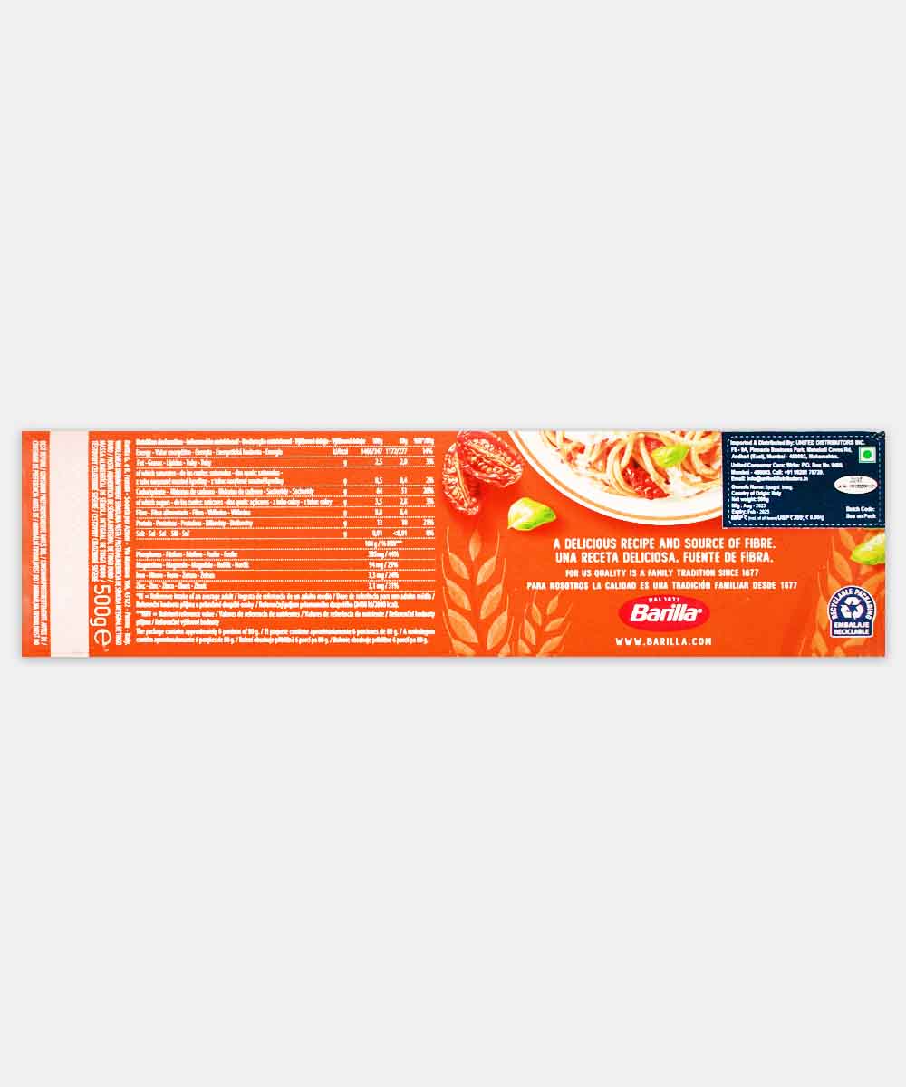 Barilla Whole Wheat Spaghetti Pasta 500 Gm