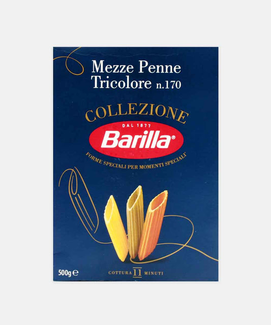 Barilla Mezze Penne Tricolore Pasta 500 Gm