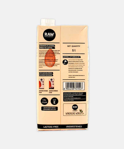 Raw Almond Milk Unsweetend 1 Ltr
