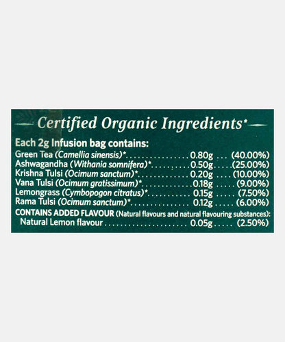 Organic India Tulsi Green Tea Ashwagandha (25 Bag)